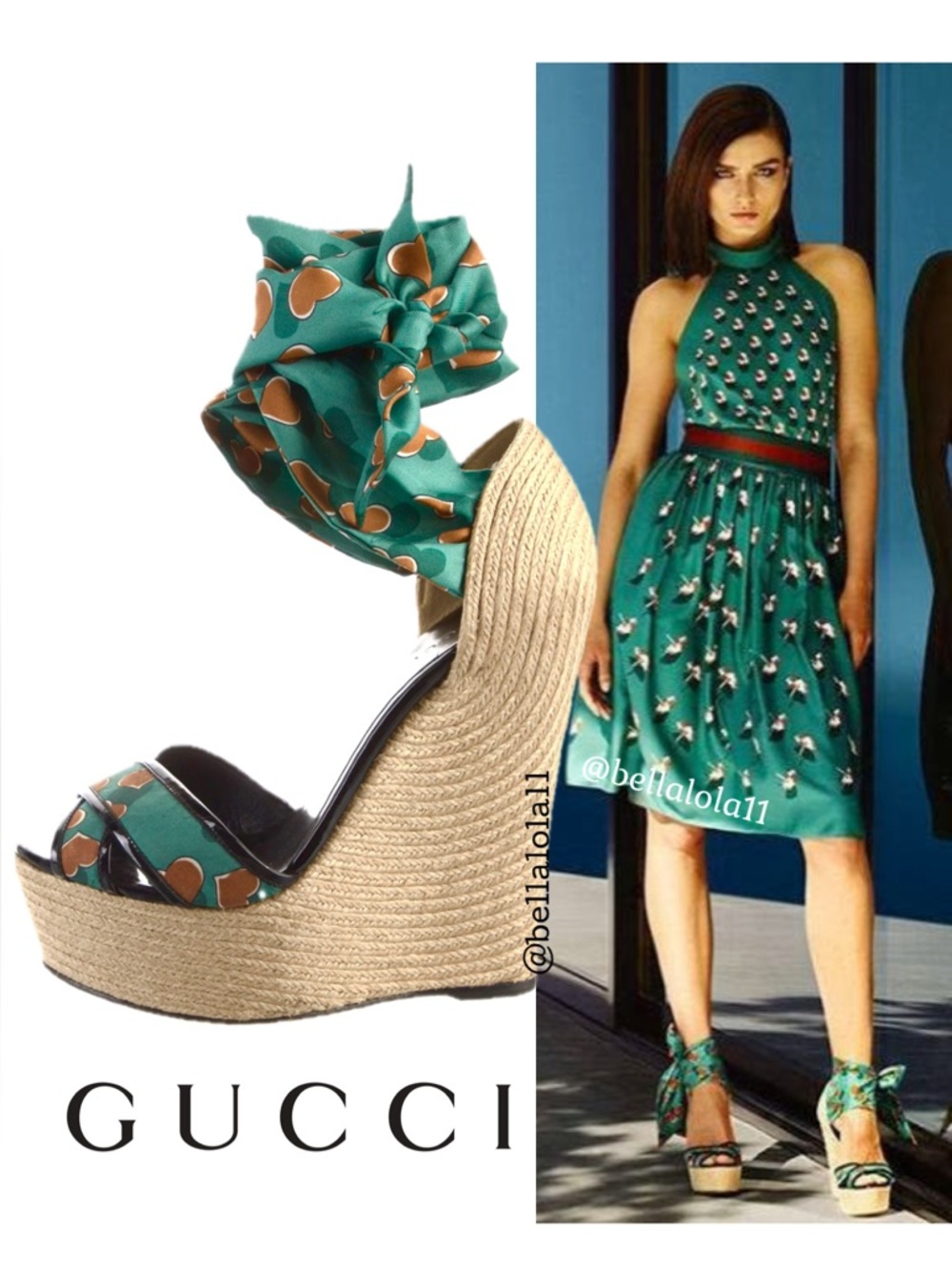 AUTHENTIC GUCCI RUNWAY WEDGE SANDALS